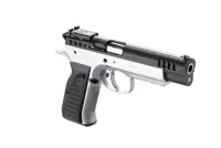 Tanfoglio Match Ezüst Tok Fekete Szán SA, 1200g, 4,76" cső 9x19 kaliber,3 tár