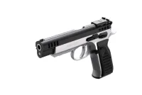 Tanfoglio Match Ezüst Tok Fekete Szán SA, 1200g, 4,76" cső 9x19 kaliber,3 tár