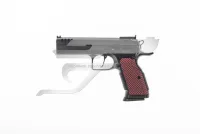 Tanfoglio Stock 2025 9x19 fekete, bordó alu markolat, állítható nyílt irányzék