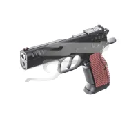 Tanfoglio Stock 2025 9x19 fekete, bordó alu markolat, állítható nyílt irányzék