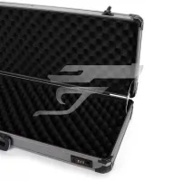 Aluminium Koffer Puskához Szürke JW5002 . Számzáras Belül Szivacsos 124x35x12