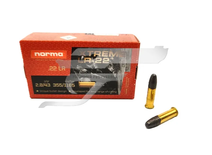 ,22 LR Norma Xtreme LR-22 RW2421115 . 2,8 g 43gr 355ms/1165fps Lőszer