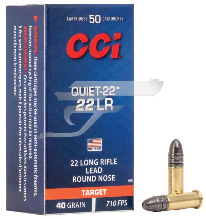 ,22 LR. CCI Subsonic Quiet-22 LRN CC0960 , 40 gr Torkolati sebesség: 710