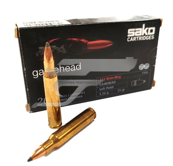 ,222 Rem.Magnum Sako Gamehead 110G . 3,6g 55gr Soft Point Lőszer