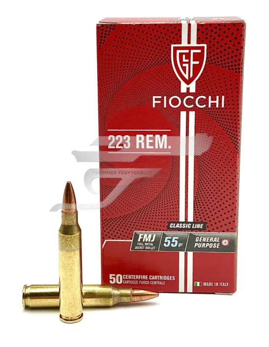 ,223 Rem. Fiocchi FMJ 55gr. FI705561 . Lőszer 50db-os csomag